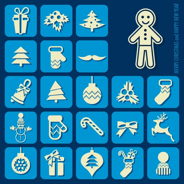 Christmas Icons Set — Stock Vector