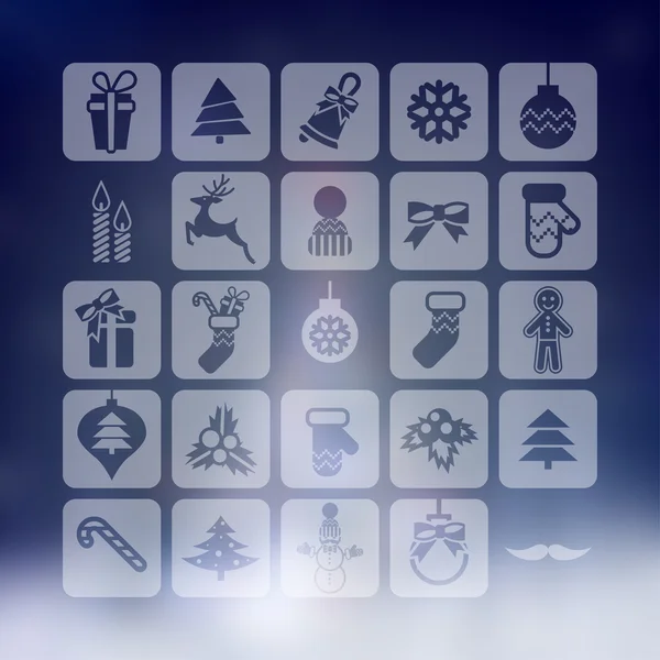Kerst iconen instellen — Stockvector