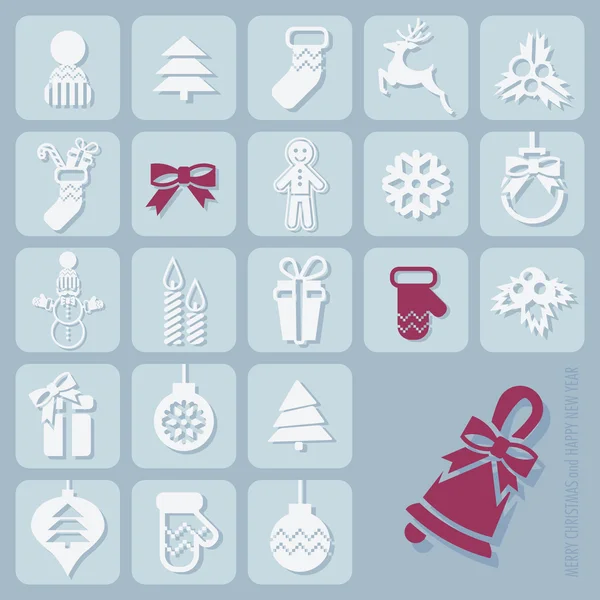 Conjunto de iconos de Navidad — Archivo Imágenes Vectoriales