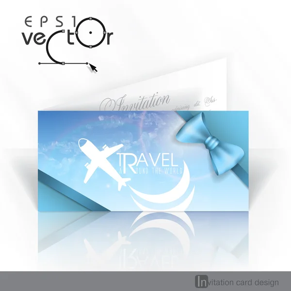 Invitation Card Design, Template — Stock Vector