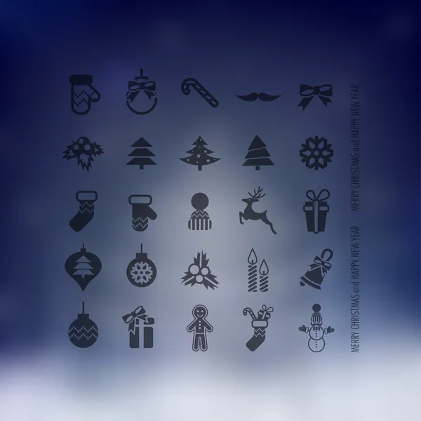 Christmas Icons set — Stok Vektör