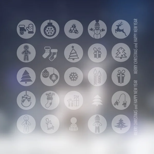 Christmas Icons set — Stok Vektör