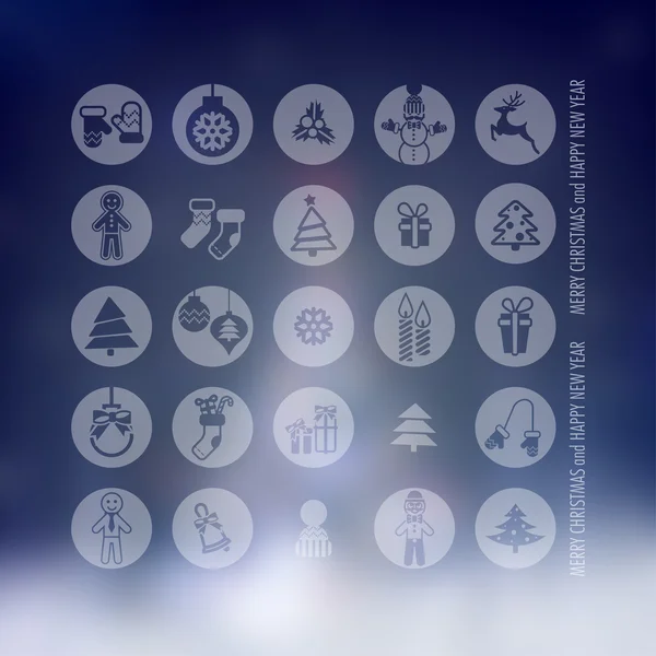 Christmas Icons set — Stok Vektör