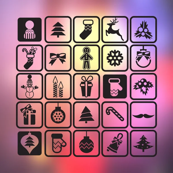 Christmas Icons Set — Stock Vector