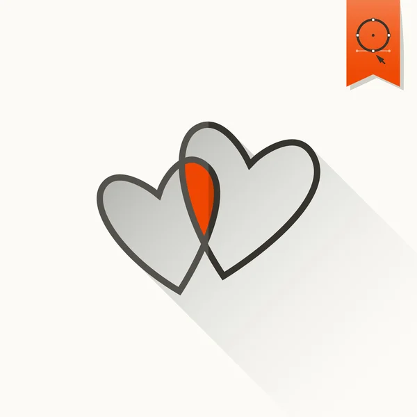 Glad Alla hjärtans dag-ikonen — Stock vektor