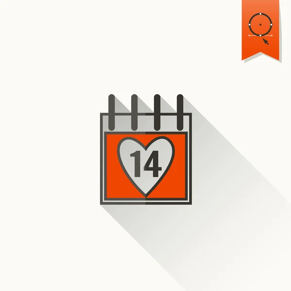 Šťastný Valentines den ikona — Stockový vektor