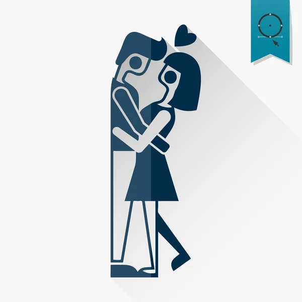 Happy Valentines Day pictogram — Stockvector