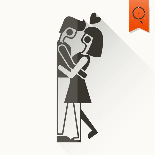 Happy Valentines Day pictogram — Stockvector