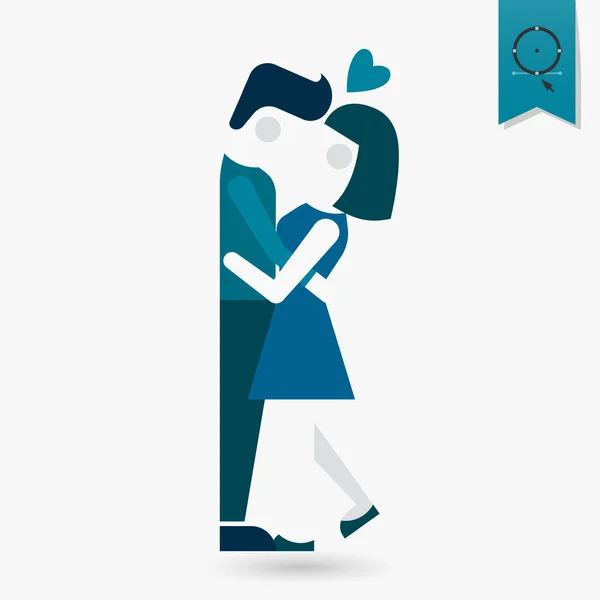 Happy Valentines Day pictogram — Stockvector