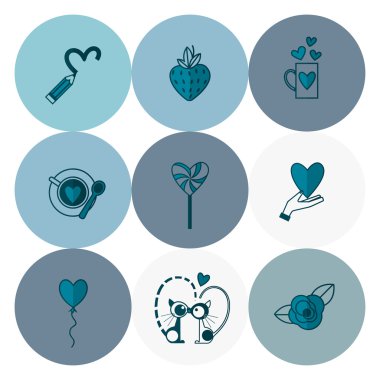 mutlu Sevgililer günü simgeler