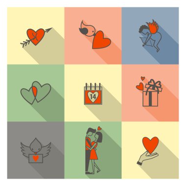 mutlu Sevgililer günü simgeler