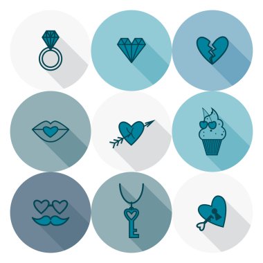 mutlu Sevgililer günü simgeler