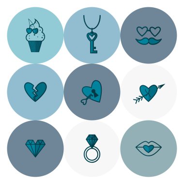 mutlu Sevgililer günü simgeler