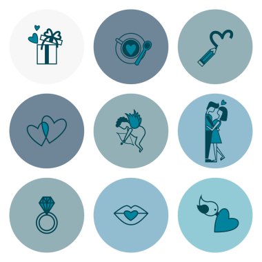 mutlu Sevgililer günü simgeler