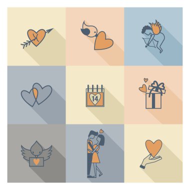 mutlu Sevgililer günü simgeler