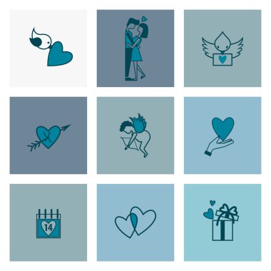 mutlu Sevgililer günü simgeler