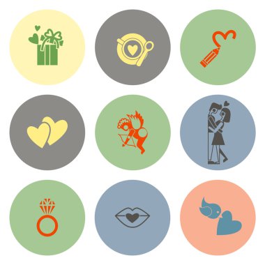 mutlu Sevgililer günü simgeler