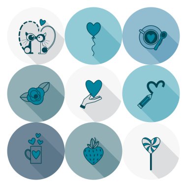 mutlu Sevgililer günü simgeler