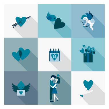 mutlu Sevgililer günü simgeler