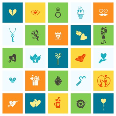 mutlu Sevgililer günü simgeler