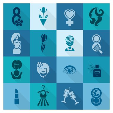 Kadının gün Icon Set