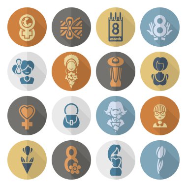 Kadının gün Icon Set