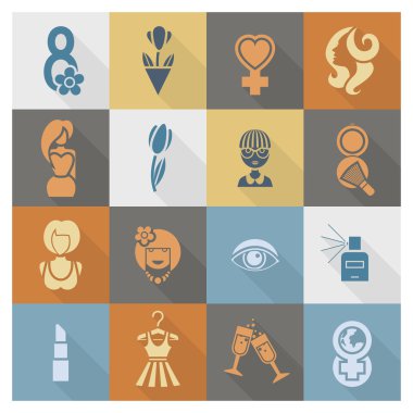 Kadının gün Icon Set