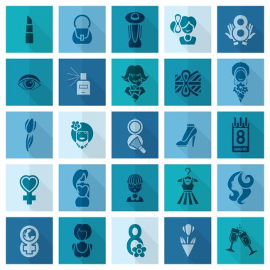 Kadının gün Icon Set