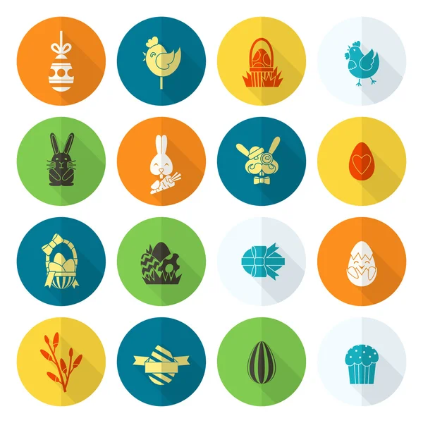 Celebration Easter Icons — Stock Vector