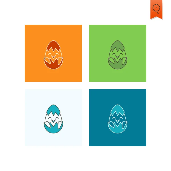 Celebración Iconos de Pascua — Vector de stock