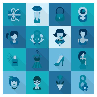 Kadının gün Icon Set