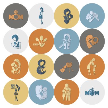 Mutlu anneler günü simgeler