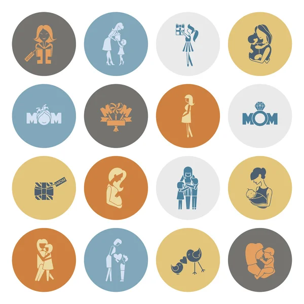 Mutlu anneler günü simgeler