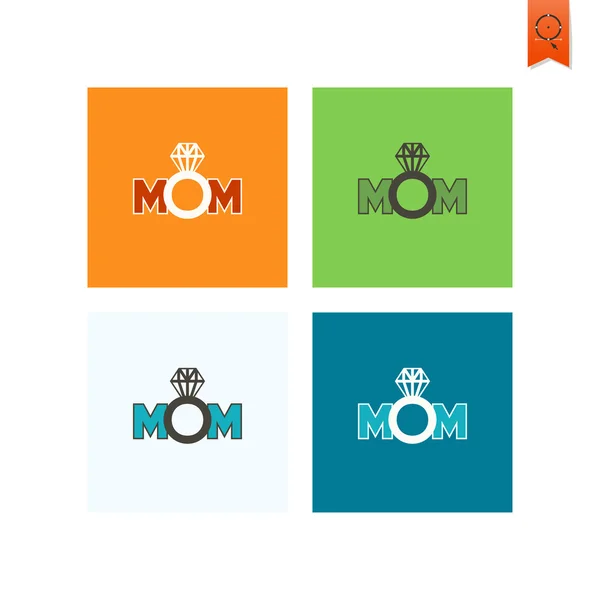 Icona della festa della mamma felice — Vettoriale Stock