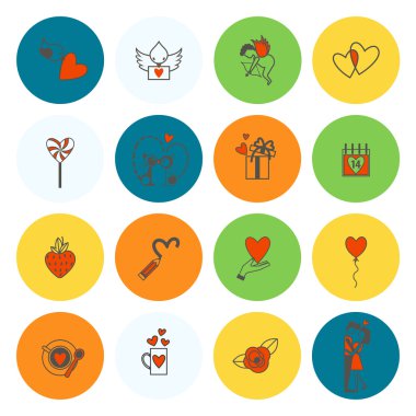 mutlu Sevgililer günü simgeler