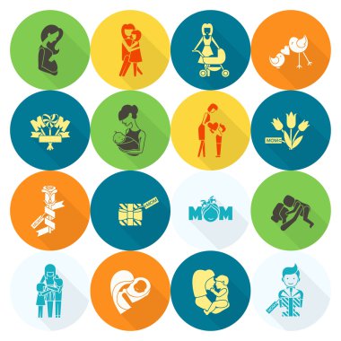 Mutlu anneler günü simgeler