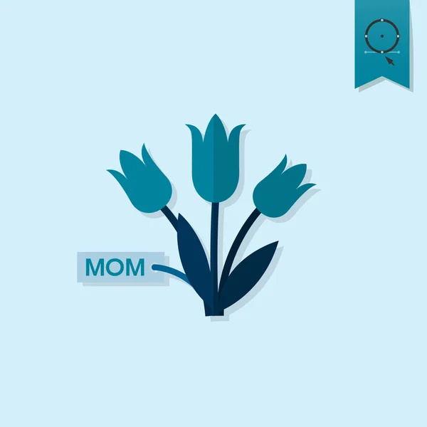 Icono de día de las madres felicesευτυχής μητέρες ημέρα εικονίδιο — Διανυσματικό Αρχείο