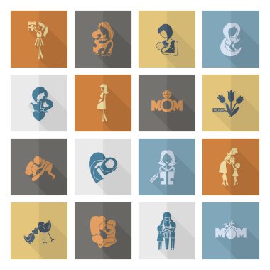 Mutlu anneler günü simgeler