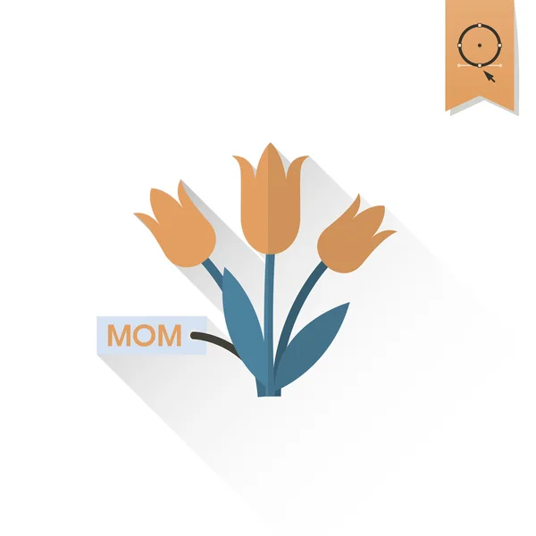 Glad mödrar dag ikon — Stock vektor