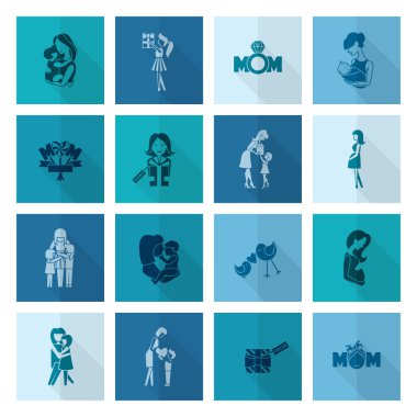 Mutlu anneler günü simgeler