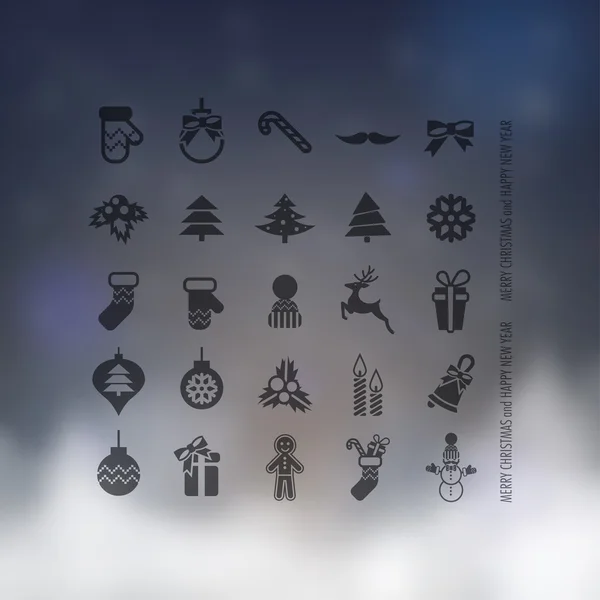 Christmas Icons set — Stok Vektör