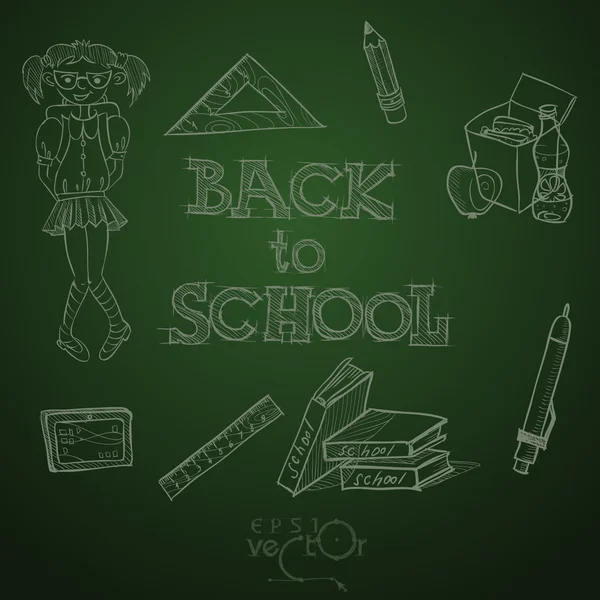 Back To School Background — Stock Vector