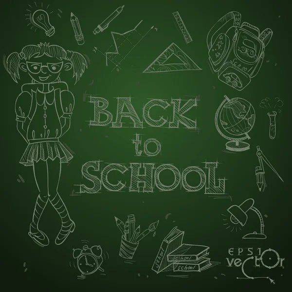 Back To School Background — Stock Vector