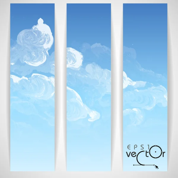 Cloud, Sky Painted Background — Stock Vector