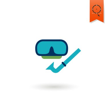 Yaz ve plaj basit düz simgesi