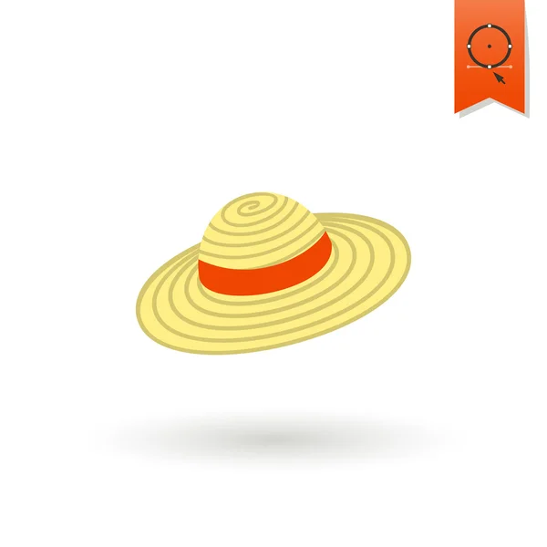 Verano y playa Icono plano simple — Vector de stock