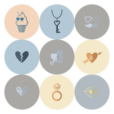 mutlu Sevgililer günü simgeler