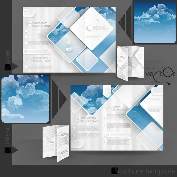 Business Brochure Template Design — Stock Vector