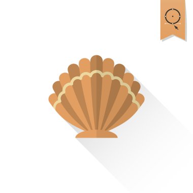 Yaz ve plaj basit düz simgesi