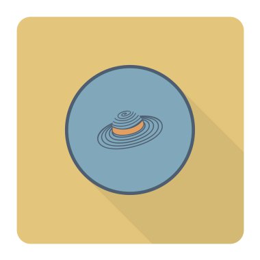 Yaz ve plaj basit düz simgesi